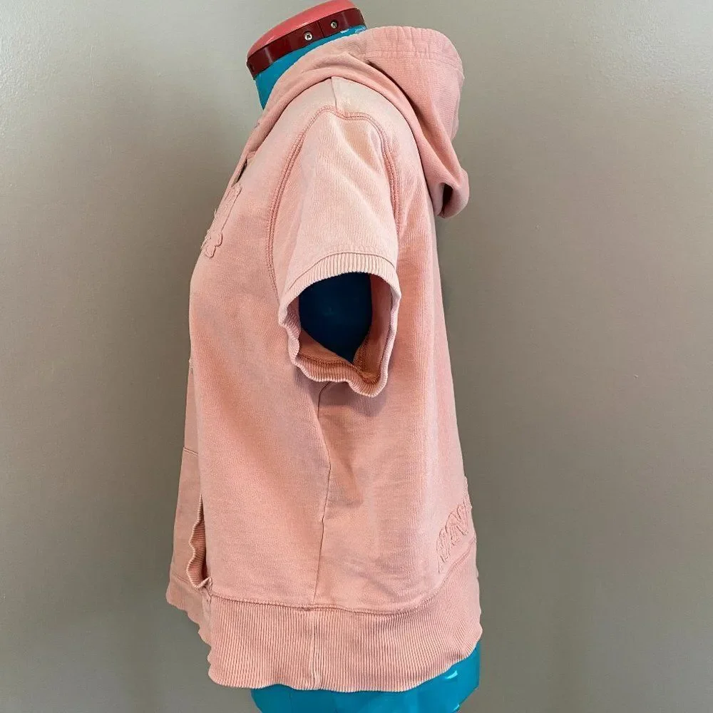 Old Navy 94 100% Cotton Short Sleeve 1/2 Zip up Hoodie Kids Size XL